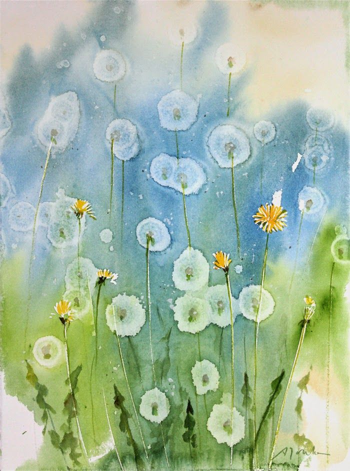 Dandelion Watercolor At Getdrawings Free Download