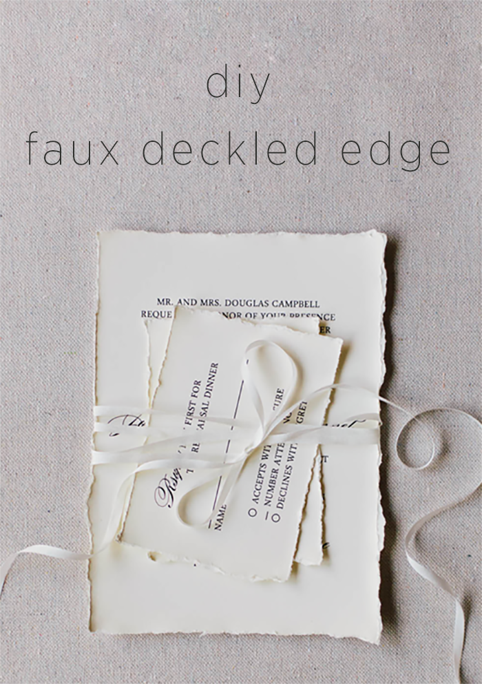 Create Your Own Deckle-Edge Paper