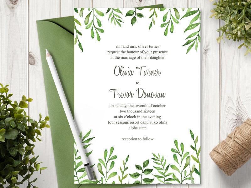 Diy Watercolor Wedding Invitations At Getdrawings Free Download