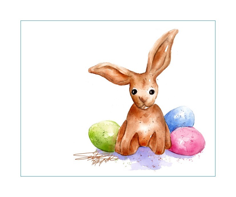 Easter Bunny Watercolor At GetDrawings | Free Download