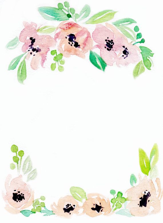 Floral Watercolor Border at GetDrawings Free download