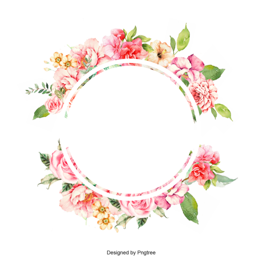 Floral Gold Frame Png Watercolor Flower Circle Geometric With Flowers Clipart Pink Frames Clip Art Rose Wreath Roses Border Peach No Svg Clip Art Art Collectibles Sultraline Id