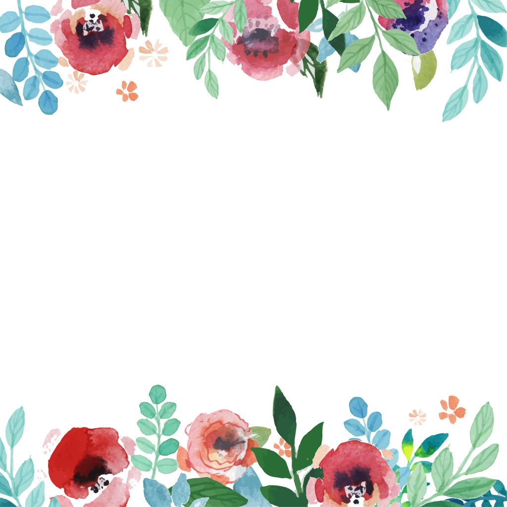 Free Watercolor Flower Border At GetDrawings | Free Download