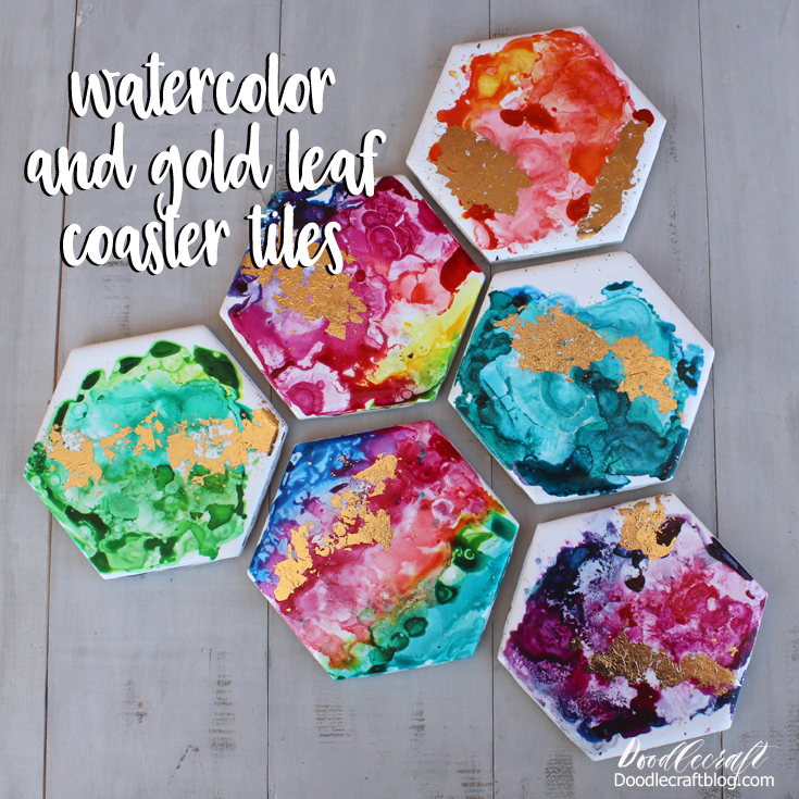 Watercolor and Gold Leaf Cake DIY Kit - Sprinkle Bakes