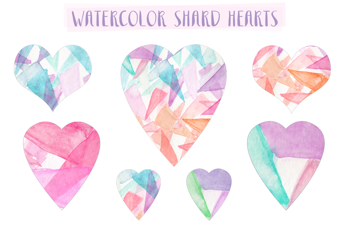 Watercolor Heart Background Heart Papers