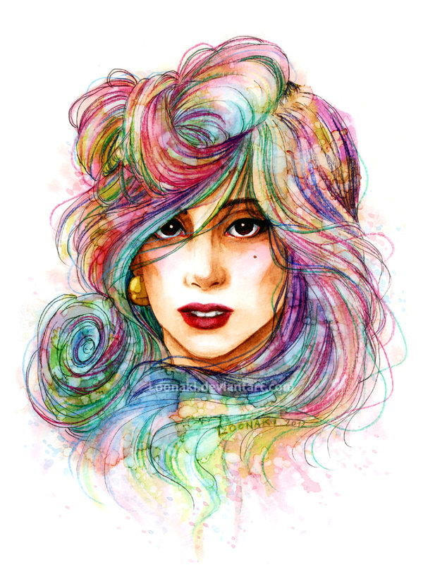Lady Gaga Watercolor