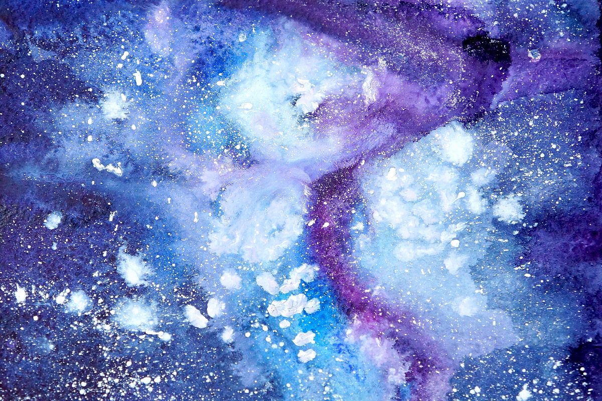 passengers on a little spaceship: the magic of salt in watercolor