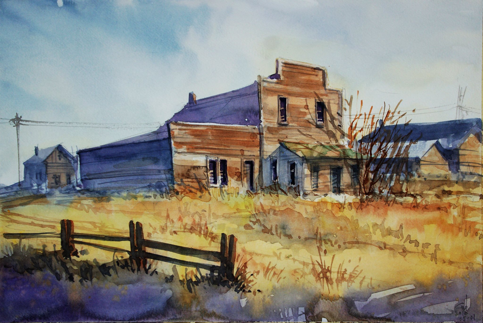 Old Barn Watercolor Paintings at GetDrawings | Free download