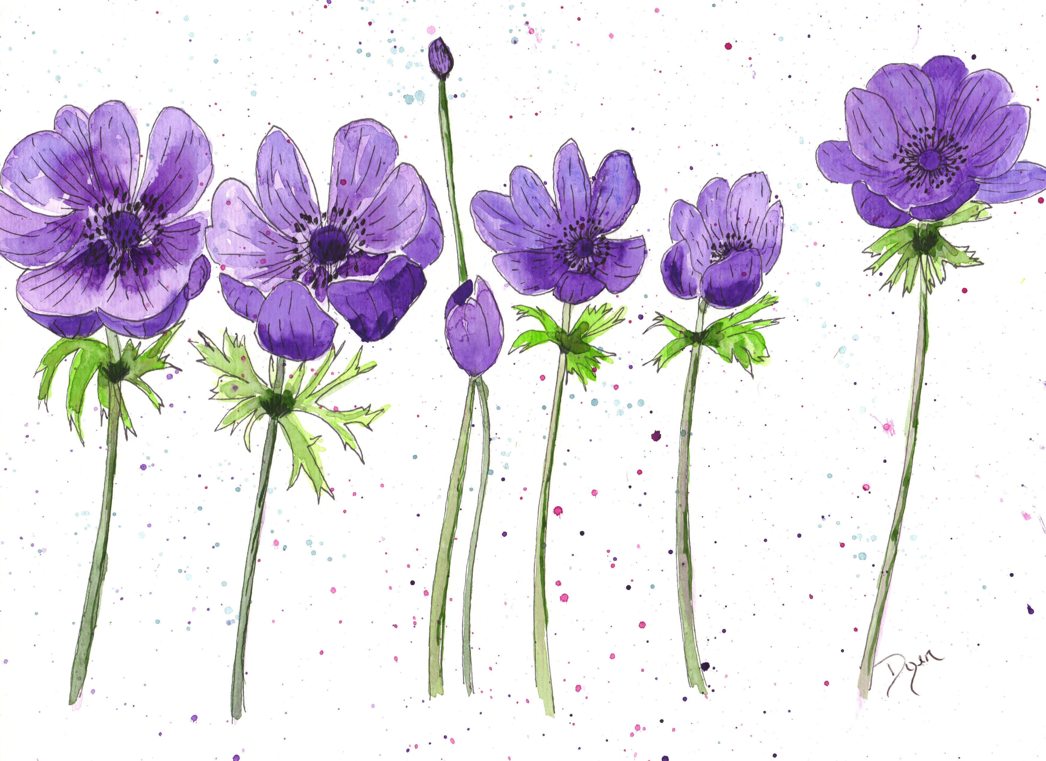 Purple Watercolor Art at GetDrawings | Free download