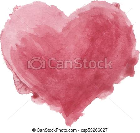 Watercolor Heart Background Heart Papers