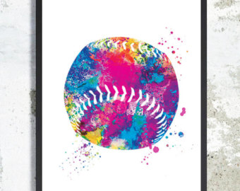 Softball Watercolor at GetDrawings | Free download