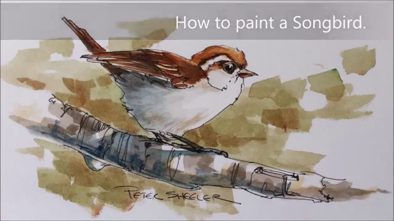 Watercolor and White Gouache CLOUDS Painting Demonstration 