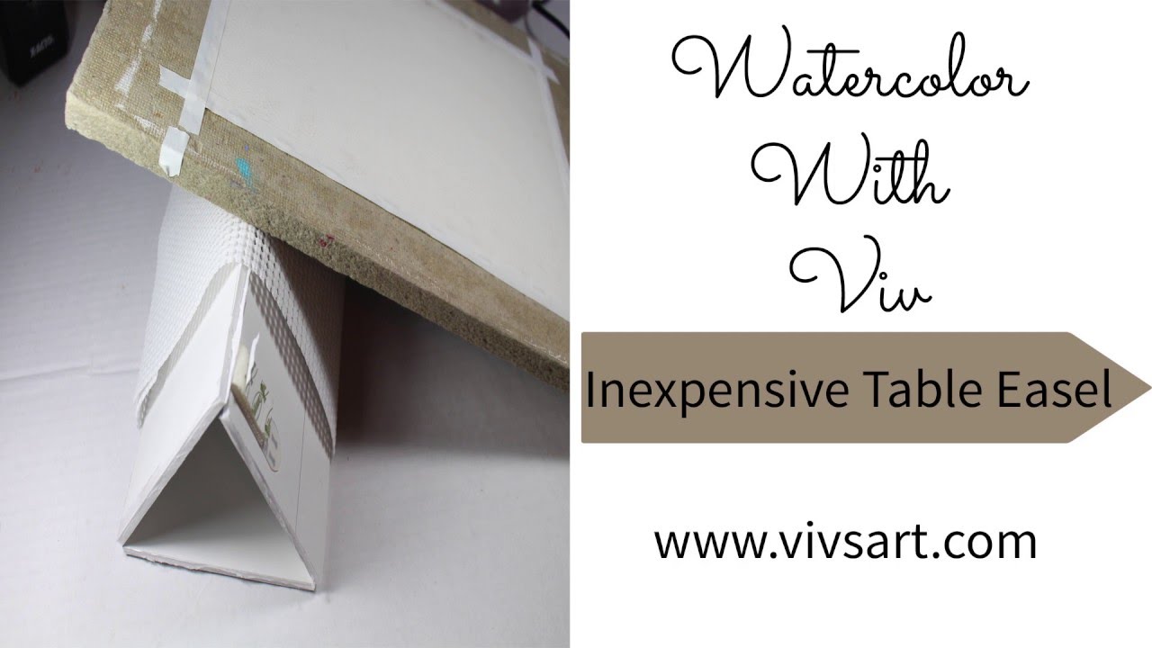 Simple desktop easel for watercolor painting