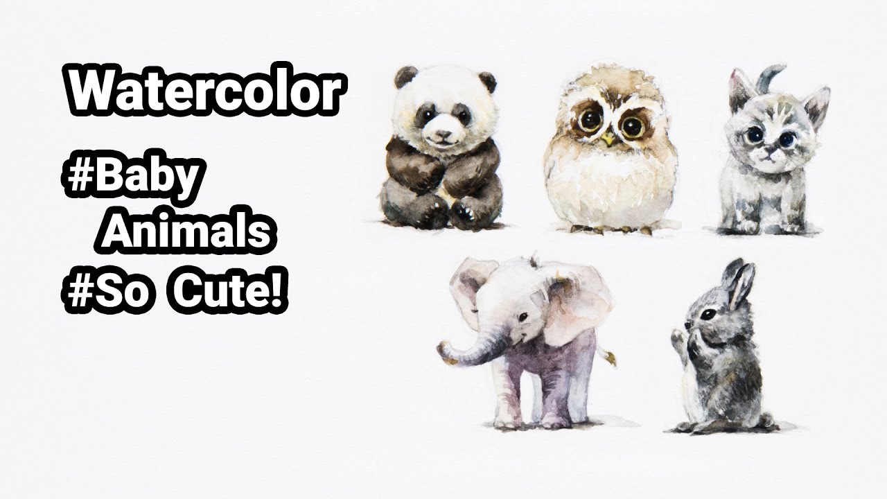 Watercolor Baby Animals at GetDrawings | Free download