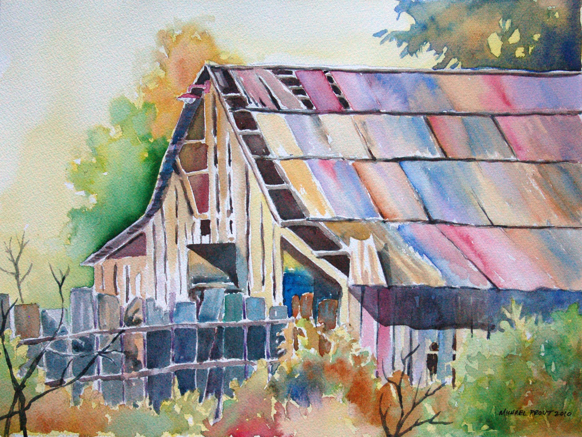 Watercolor Barn Paintings at GetDrawings | Free download