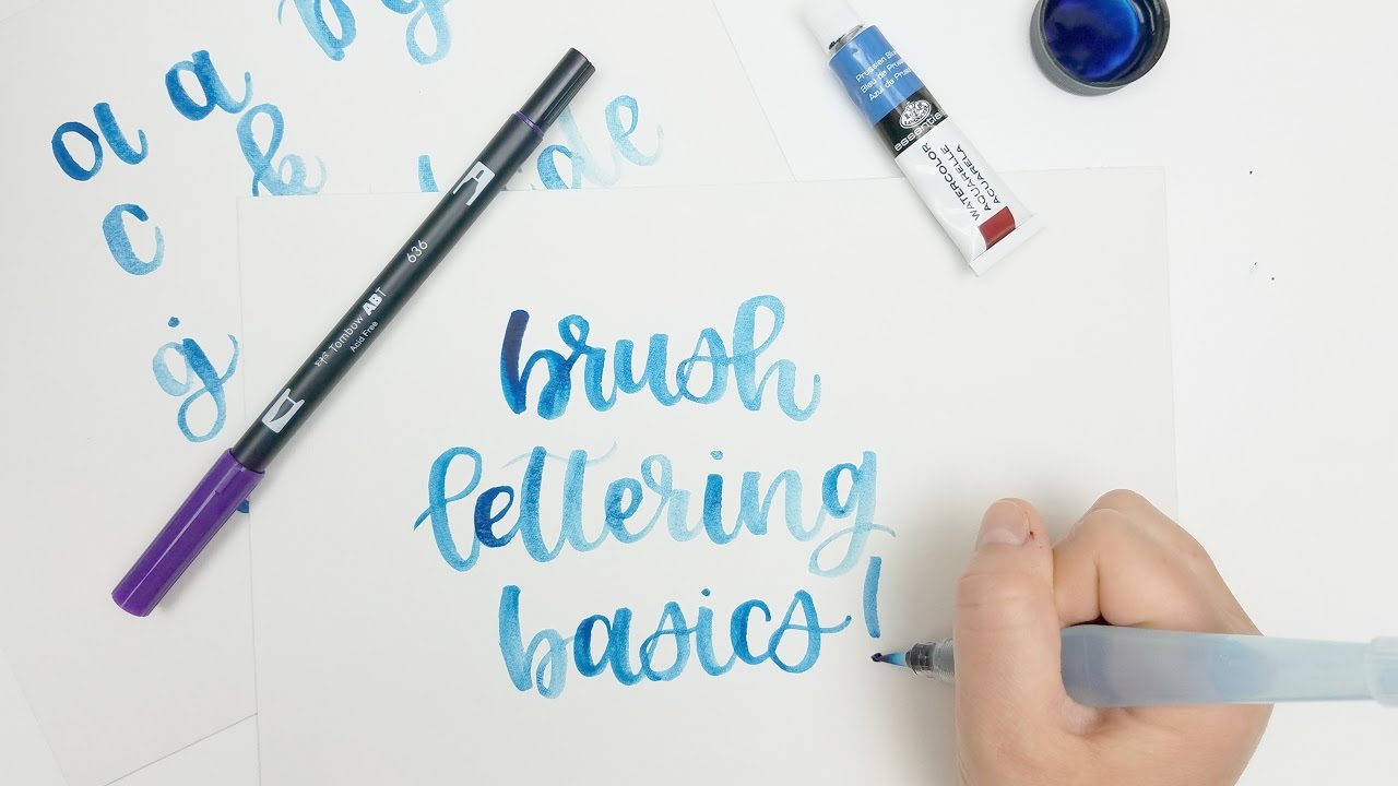 Watercolor Brush Lettering with Mermaid Markers – Kelly Creates