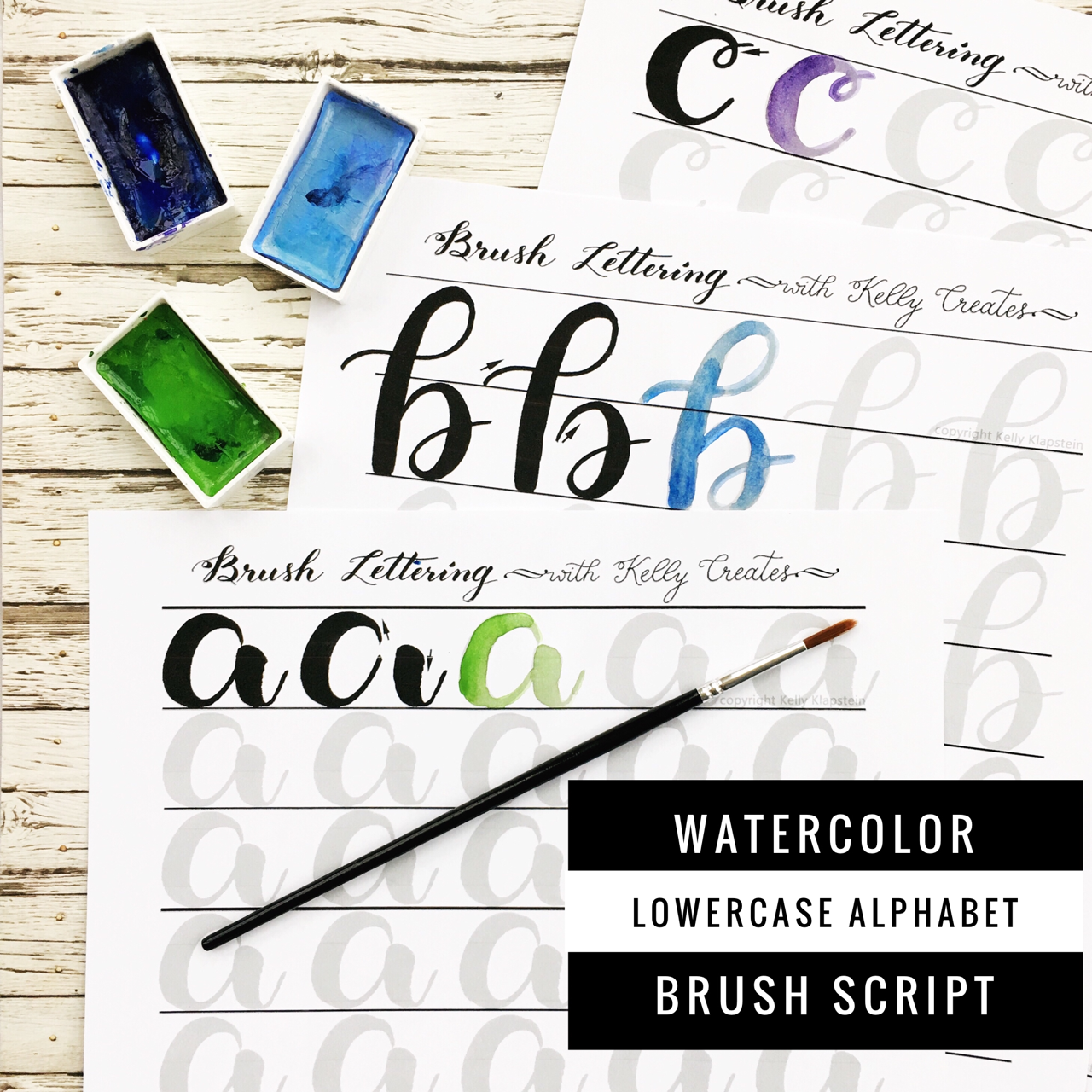 Watercolor Brush Lettering with Mermaid Markers – Kelly Creates