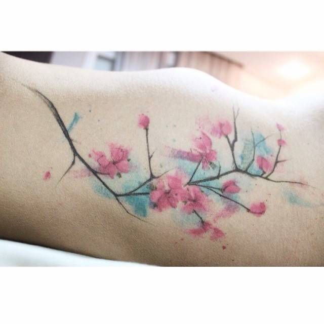 640x640 Image Result For Watercolour Cherry Blossom Tattoo Tattoo Ideas.