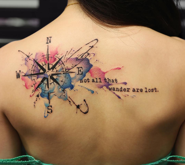 Watercolor Compass Tattoo At Getdrawings Free Download