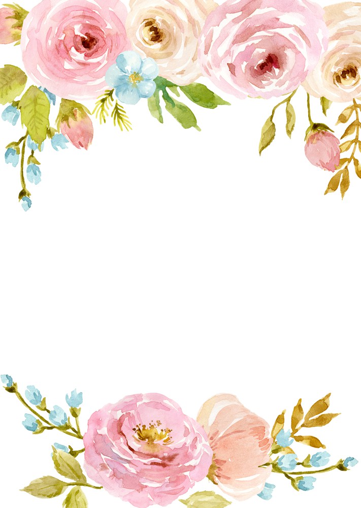 Watercolor Flower Border at GetDrawings Free download