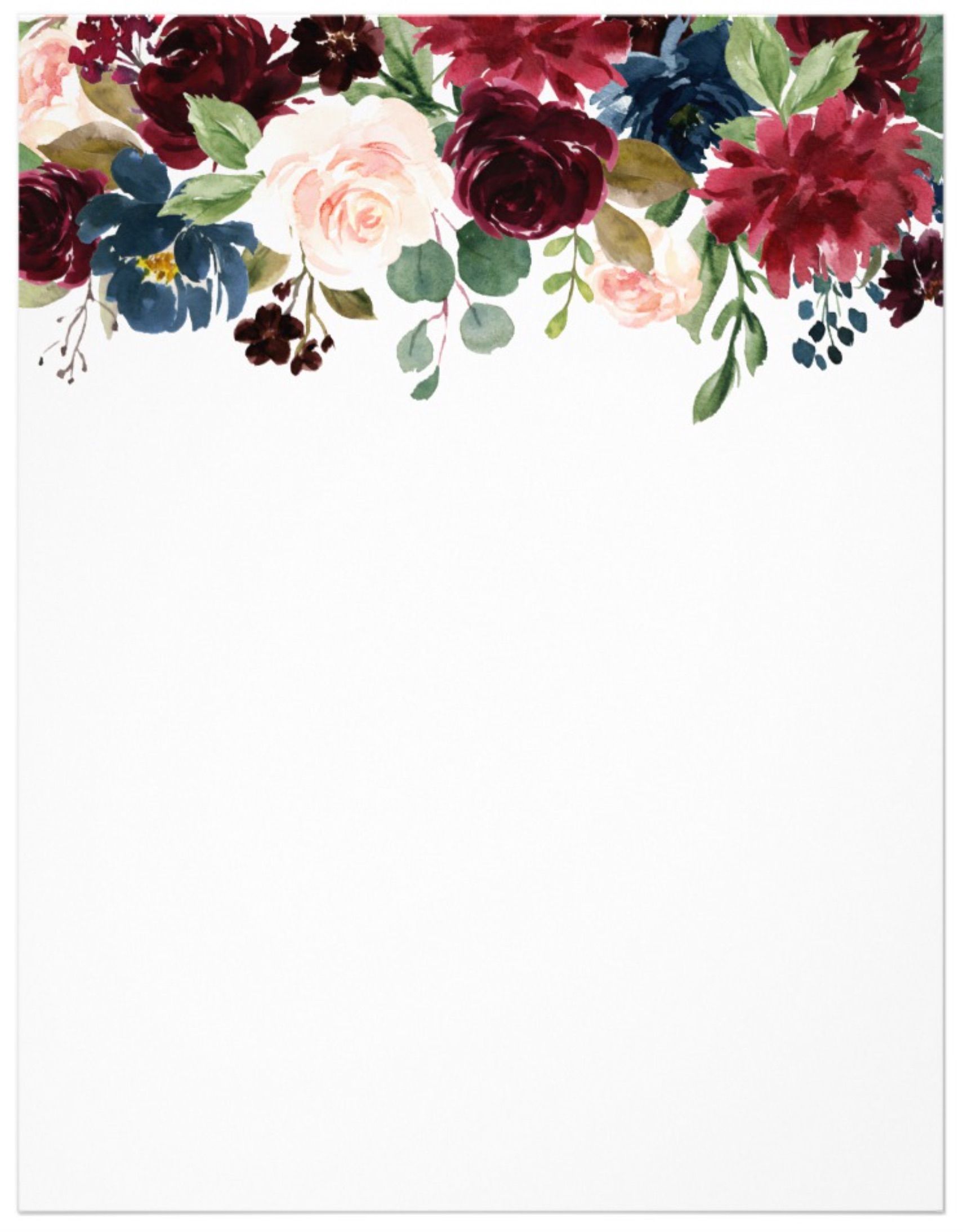 Watercolor Flower Border at GetDrawings | Free download