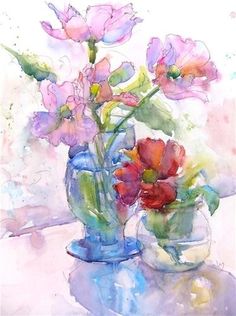 Watercolor Glass Vase At Getdrawings Com Free For Personal Use