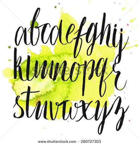 Watercolor Lettering Font at GetDrawings