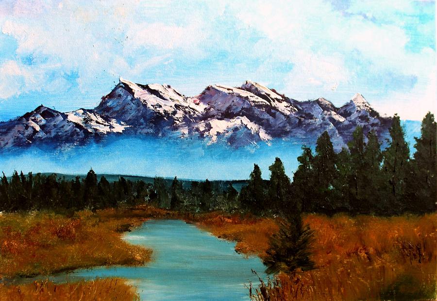 Watercolor Mountain Scene at GetDrawings | Free download