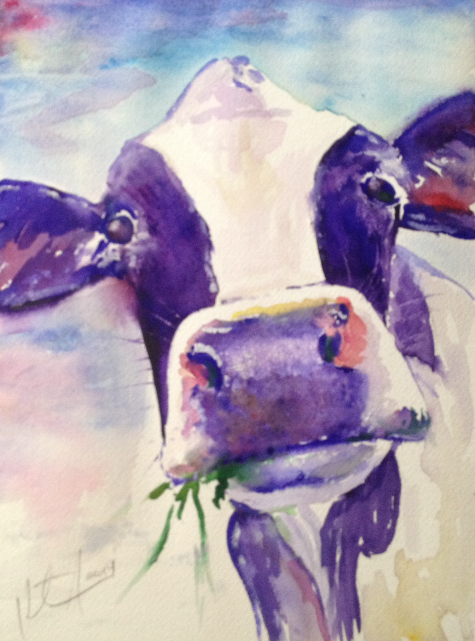 Watercolor Paintings Of Cows at GetDrawings Free download