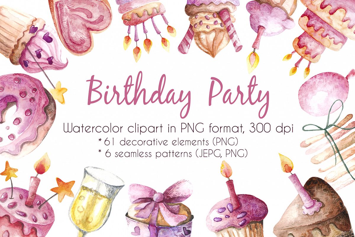 Unicorn Birthday Party Decorations, Watercolor Floral Unicorn