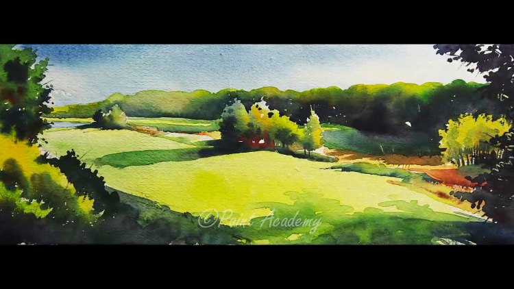 Nature Watercolor Drawing Scenery Easy - Goimages World