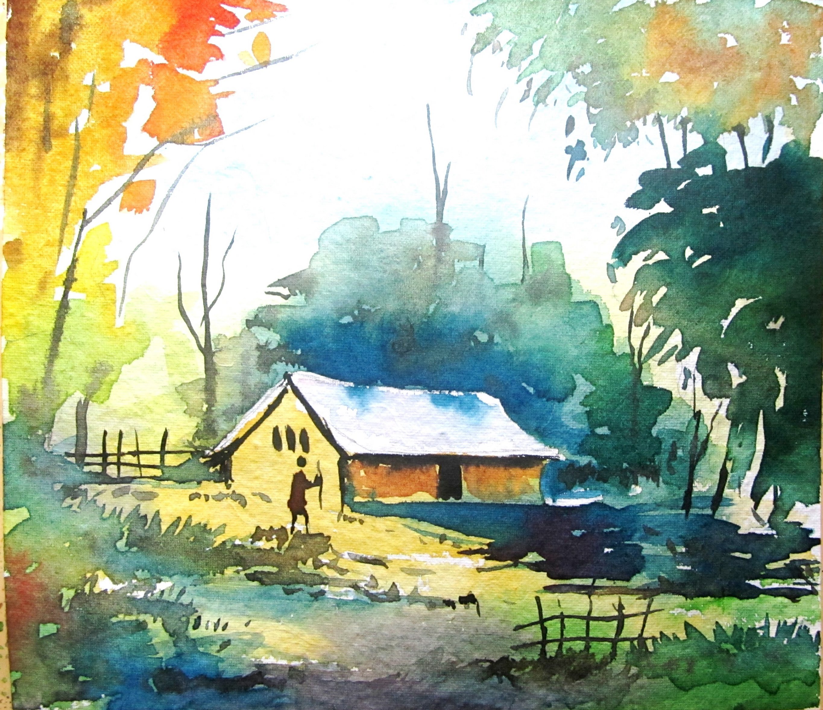 Watercolor Scenery at GetDrawings | Free download