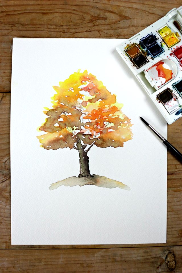 How To Paint Watercolor Trees For Beginners