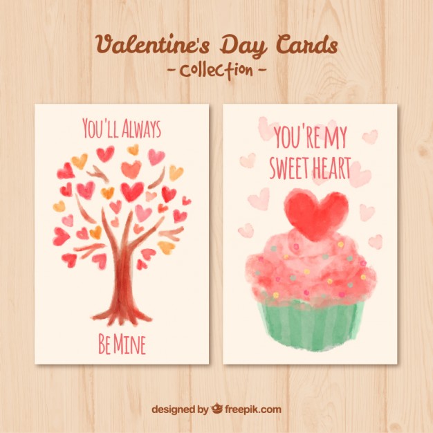 Watercolor Valentine Cards At Getdrawings Free Download 