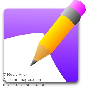 294x300 Clip Art Illustration Of A Pencil And Piece Of Paper