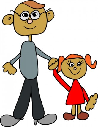 330x425 Father Holding Daughters Hand Clipart