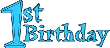 350x155 Clipart 1 Year Old