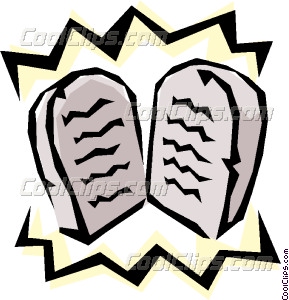 289x300 Ten Commandments Vector Clip Art