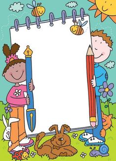 236x327 School Borders Crayon Border