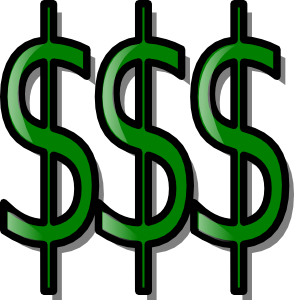 294x300 Clipart Of Dollar Bill Symbols