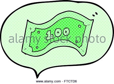 436x320 Freehand Drawn Cartoon 100 Dollar Bill Stock Vector Art