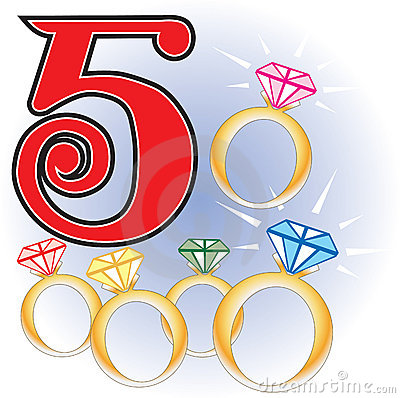 400x398 Five Clipart Golden Ring