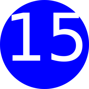 300x300 Number 15 Blue Background Clip Art