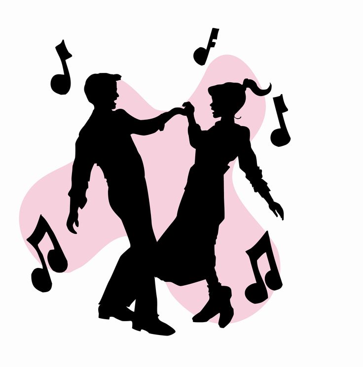 736x745 50's Dancing Clipart