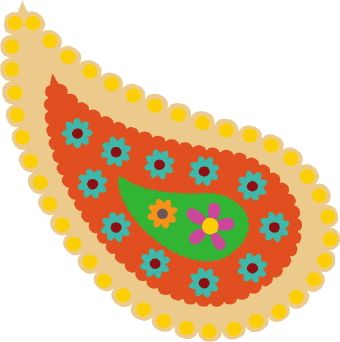 340x342 60s Clip Art Paisley Graphics