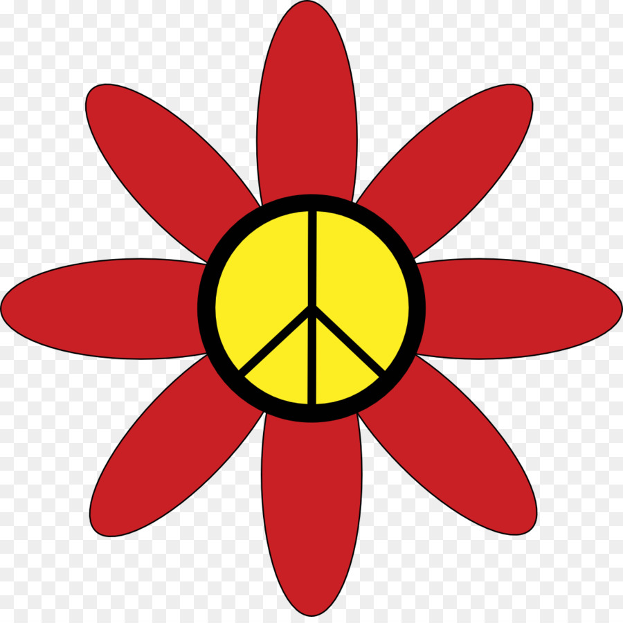 900x900 Hippie Flower Power 1960s Clip Art