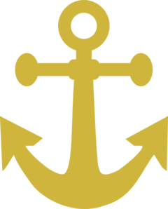 240x298 Gold Anchor Clipart Clip Art