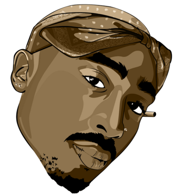 350x391 Tupac Shakur Png, 2pac Png Images Free Download