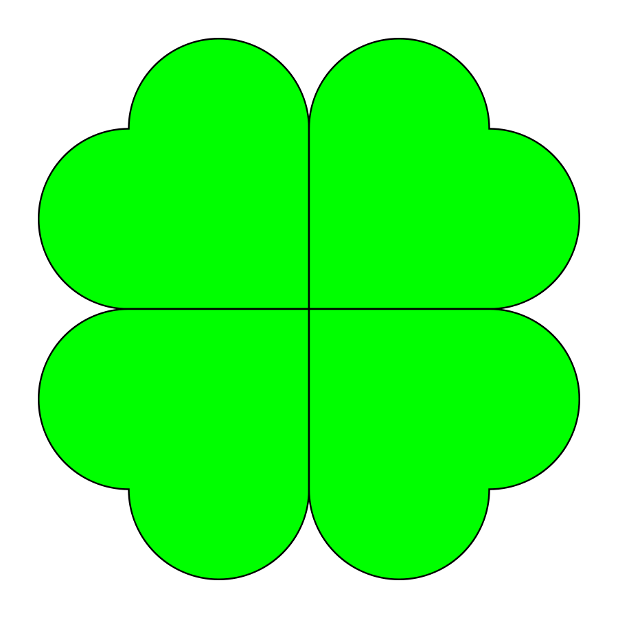 900x900 Four Leaf Clover Clipart Clipart Panda