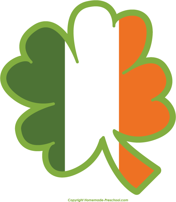 560x644 Irish Clover Clipart